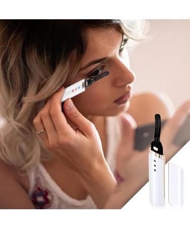 USB Rechargeable Eyelash Curler - Heating Eye Lash Curler Long-Lasting USB Eyelash Curler | Beauty Enhance Heating Lash Curler Fast Heating Lash Curler for Wome Girls Home Traveling Working White - Buy Online on GoSupps.com