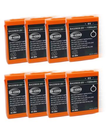 (8 Pack) 6V 1500mAh HBC Radiomatic BA225030 Ni-Mh Battery for HBC Crane Remote Control Pump Truck Battery