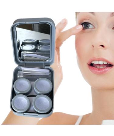 Lens Box Box Holder - Box with Tweezers Solution Bottle Soak Storage Kit Lens Holder Kit for Lens User Frifer Purple