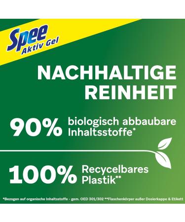 Buy Spee Active Gel 4 + 1 Universal Detergent 990ml (2-Pack) - 44 Wash Loads | Liquid Detergent for Purity Radiance & Sustainability - Fast International Shipping - Buy Online on GoSupps.com