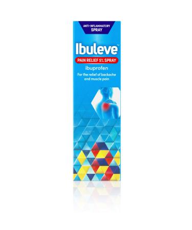 Ibuleve Pain Relief 5% Ibuprofen Spray Anti-Inflammatory Relief for Joint Pain Sprains Backache Muscular Pains and Sports Injuries 35 ml