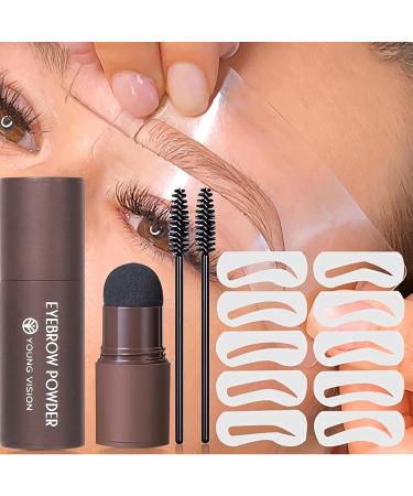Shop MFJS Light Brown Eyebrow Stamp Set | Long-Lasting Fine Texture | Natural Eyebrows Sweat-Resistant Sponge Head | International Shipping - Buy Online on GoSupps.com