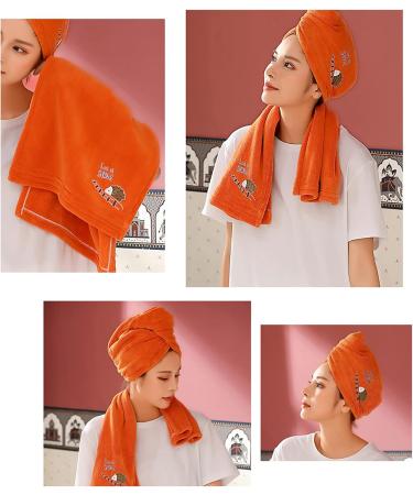 Buy Microfiber Hair Towel Wrap - Super Absorbent Fast Drying Turban with Loop & Button Closure in Blue | Best International Shipping - Buy Online on GoSupps.com