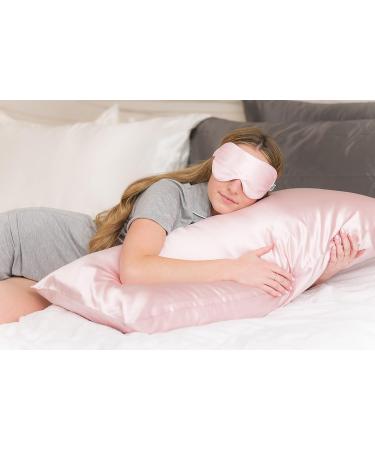Silky Dreams 100% Pure 22-Momme Mulberry Silk Sleep Mask - Satin Pink - Buy Online on GoSupps.com