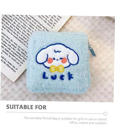 Lurrose Napkin Storage Bag Organizer | Cute Handbag for Ladies Menstrual Pad | Plush Period Pouch - Buy Online on GoSupps.com
