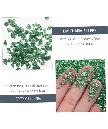 FOMIYES Metal Epoxy 1 Glass Chip Nail Stickers Thick 3D Metal Filler 0.5X0.3cm Green - Buy Online on GoSupps.com