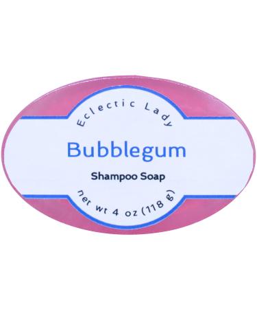 Eclectic Lady Bubblegum Shampoo Soap Bar with Pure Argan Oil Silk Protein Honey Protein and Extracts of Calendula Flower Aloe Carrageenan Sunflower - 4 oz Bar