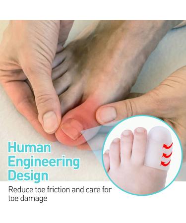 Soft Silicone Toe Protectors - Set of 10 Pairs | Prevent Friction, Hammer Toes, Blisters, Corns | Relief for Ingrown Toenails | Different Sizes with Holes - Buy Online on GoSupps.com