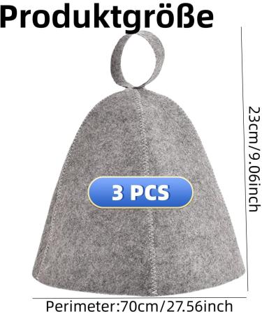 Buy Hjydgj Felt Sauna Hat | Premium Sauna Cap for Men & Women | Gray Sauna Accessories - Buy Online on GoSupps.com