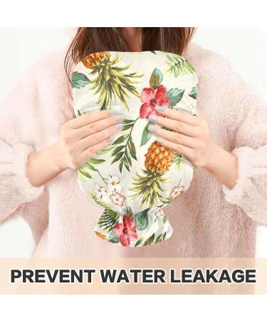 Buy Naanle Tropical Flower Pineapple 2L Hot Water Bottle - Transparent Heat & Cold Therapy for Pain Relief Bed & Foot Warmer - Buy Online on GoSupps.com