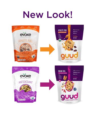 GUUD Fuel Pack Muesli Cereal Variety Pack - 12 Oz (6 Pack) | Athlete Fuel, Brain Fuel, Gut Fuel - Vegan, Non-GMO, Kosher - Buy Online on GoSupps.com
