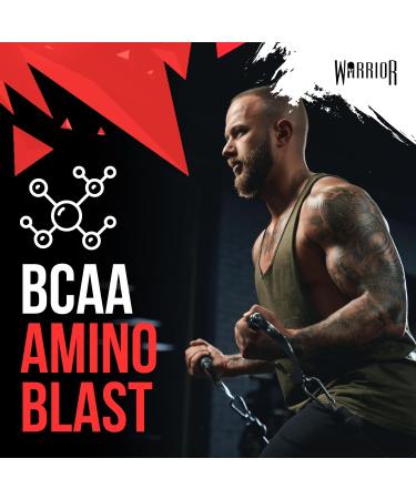 Warrior Amino Blast 270g BCAA Powder Branched Chain Amino Acids Supplement Intra Workout & Recovery Energy Drink 30 Servings (Strawberry Kiwi) - Buy Online on GoSupps.com