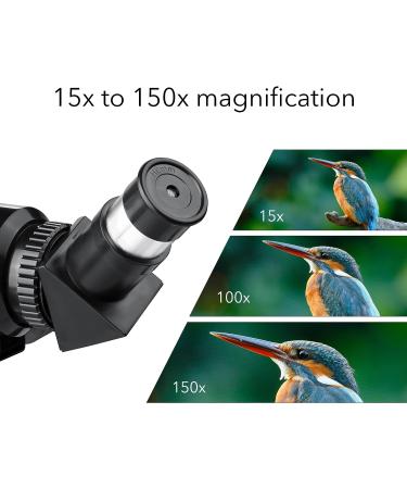 Dartwood Astronomical Telescope | 360 Rotational Scope with Various Eyepieces for Adjustable Zoom | Black/White - Buy Online on GoSupps.com
