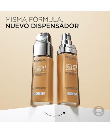  L'Oreal Paris L'Or al Paris Accord Parfait Foundation - 4.N - Natural Coverage Foundation with Hyaluronic Acid & SPF 15-30ml - Buy Online on GoSupps.com
