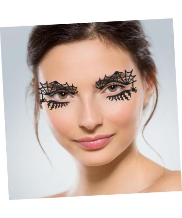 ABOOFAN 6 Pairs Eye Shadow Stickers False Eyelashes Halloween Eyelashes Fluffy Eyeslash Christmas Eye Lashes 3d Fake Eyelashes Black Decor Eyeshadow Stickers Paper Eyeliner Spider Child - Buy Online on GoSupps.com