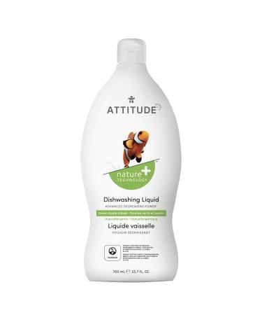 ATTITUDE Dishwashing Liquid Green Apple & Basil 23.7 fl oz (700 ml)
