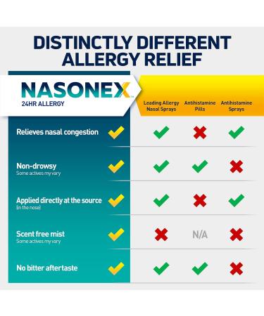 Nasonex 24Hr Allergy Nasal Spray - 120 2 Pack | Fast-acting Relief | Non-Drowsy Formula - Buy Online on GoSupps.com