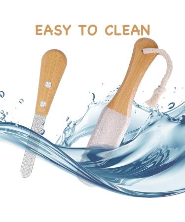 Ninnyi 2PCS Pumice Stone Set for Feet Foot Scrubber with a Fingernail Pumice Stone for Dead Hard Skin - Buy Online on GoSupps.com