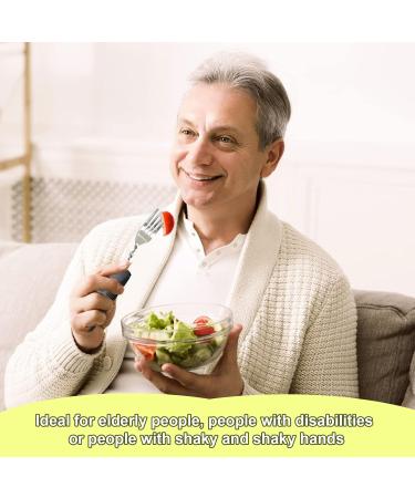 Omevett Bendable Cutlery Set - Easy Grip Weighted Disability Aids for Elderly & Parkinson's - Knife, Fork, Spoon for Disabled Hands - Buy Online on GoSupps.com