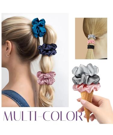 O Silk 3 Set 100% Silk Hair Ties - Small Scrunchies Hair Jewelry Elastic Bands - Pink (3 Pieces) - Perfect for Braid Styles - Buy Online on GoSupps.com