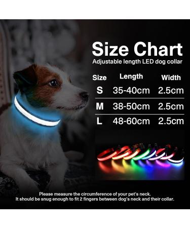 Luminous USB-C LED Dog Collar | Waterproof Light-Up Collar for Small & Medium Dogs | 7 Color Flashing Adjustable Size (28-40cm) - Buy Online on GoSupps.com