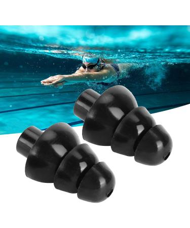 Tree Shape Design Silicone Earplugs for Swimming, Waterproof & Fashionable - Black - Buy Online on GoSupps.com