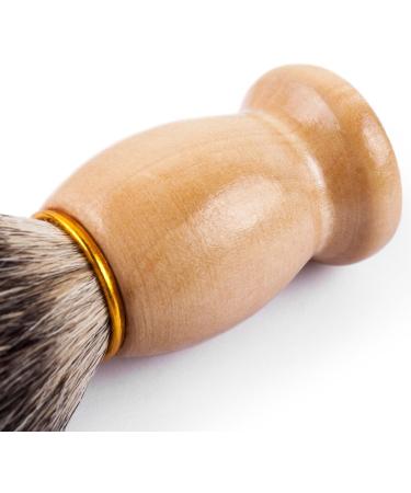 QSHAVE 100% Pure Badger Hair Shaving Brush Handmade with Real Wood Base - Ideal for Wet Shave, Safety Razor, Double Edge Razor - Buy Online on GoSupps.com