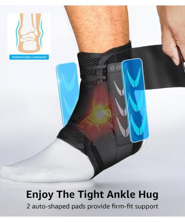 Buy Ankle Brace for Sprains - Quick Lace-Up Support with Soft Pads for Men & Women | Breathable Stabilizer for Basketball & Running - XS Size (10-11in - Buy Online on GoSupps.com