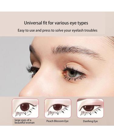 Siopob Eyelash Stamps | Smudge-proof Silicone Eyelash- Stamp For Bottom Lashes - Everyday Natural Face Look Supplies For Working Dating Gathering Home Traveling Transparent Left and Right Handles + 6 Pairs of Replacement Heads + Ink Pad - Buy Online on GoSupps.com