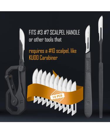 KeyUnity KA00 10pcs #10 Knife Blades - Replacement Utility Blade for Arts, Crafts, Plant Cutting, Clay Modeling, Podiatry, Dermaplaning - Buy Online on GoSupps.com