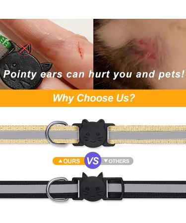 Xiiore 2-Piece Airtag Cat Neck Band with Bell - Reflective GPS Nylon Collar & Safety Buckle - Orange & Red - Buy Online on GoSupps.com