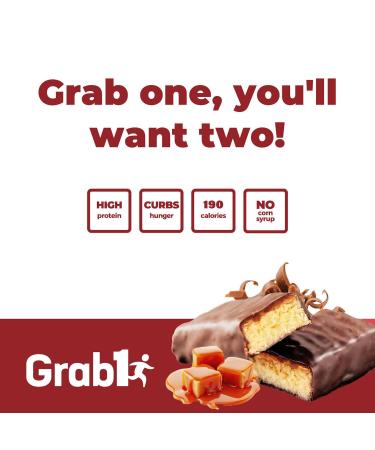 Grab1 Caramel Deluxe Protein Bars (20 Bars) | Controls Hunger | Certified Kosher | Delicious Tasting | Low Calorie | Great Meal Replacement or Snack - Buy Online on GoSupps.com