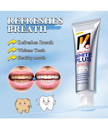  Nurvidis Whitening Toothpaste Whitening Toothpaste 2 Whitening Toothpastes Soft Mint Toothpaste Removes Tobacco Stains Coffee Stains Tea Stains and Yellow Teeth (A) - Buy Online on GoSupps.com