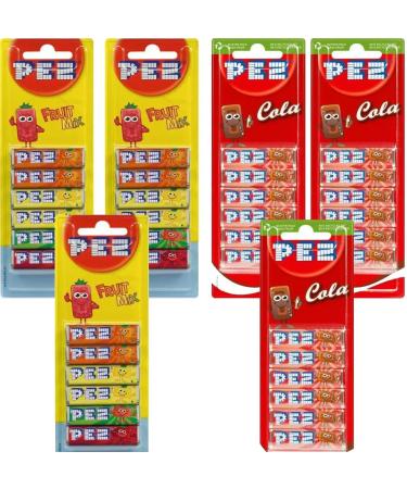 06 x VIMIX Fruit Cola Mix Refills Packs 51g - 02 Mixed Flavours with 01 Random Fun Pezmoji dispenser 17g - Buy Online on GoSupps.com