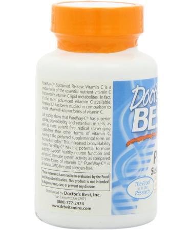 Doctor's Best 12-Hour Vitamin C 500mg with PureWay-C - Immune System Support & Potent Antioxidant (60 Tablets) - Buy Online on GoSupps.com