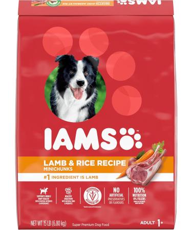 IAMS Proactive Health Dog Food Dry | Minichunks Adult Lamb & Rice 6.5kg + Mature (7+) Original 6.8kg 6.8 kg (Pack of 1) Dog Food + Dog Food 6.8kg - Buy Online on GoSupps.com
