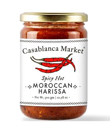 Casablanca Market Harissa Gourmet Hot Sauce –Harissa Sauce – Moroccan North African Spice Best Hot Sauce Gift Harissa Seasoning – Harissa Spice Red Hot Sauce – Harissa Paste Hot Sauces (10.5oz) 10.58 Ounce (Pack of 1)