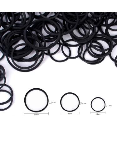 600pcs Medium Black Hair Rubber Bands for Kids No Damage Ponytail Holders by HOYOLS - Buy Online on GoSupps.com