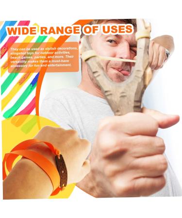 Frameless Slingshot 10Pcs 18.7in Frameless Slingshot Bracelet Perimeter Elastic Slingshot Bracelet Plush Fiber 0.8mm Thickness Low Noise Slingshot Bands for Outdoor Random Color - Buy Online on GoSupps.com
