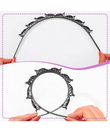 Double Bangs Hairstyle Hairpin Headband - 6 Piece Set - Korean Braided Headbands for Women and Girls - Classic Style - Buy Online on GoSupps.com