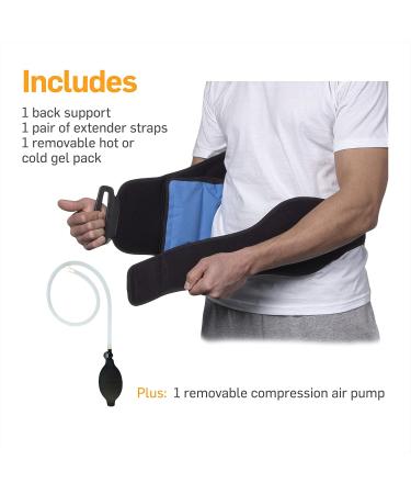 NatraCure Hot/Cold Compression Lumbar Support Back Brace - Pain Relief for Back Surgery Arthritis Sciatica & Sports Injuries - International Shipping Available - Buy Online on GoSupps.com