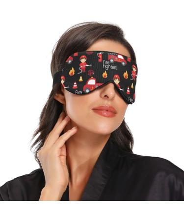 Sleep Mask for Travel & Naps - Light Blocking Firefighters Pattern Eye Mask | Adjustable Soft Blindfold for Men & Women - Buy Online on GoSupps.com