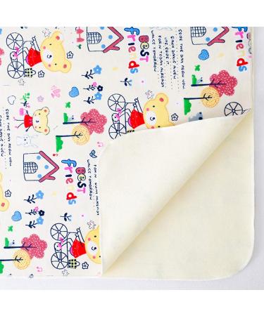 Wrap Pad 4-Pack | Yworld Cotton Bamboo Fiber Waterproof & Breathable Reusable Diaper Liners - 20x28in Light Color Series - Buy Online on GoSupps.com