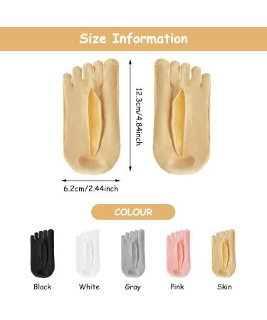Buy 5 Pairs Women's Breathable Thin Toe Socks for Bunion Relief | Five Finger Orthopedic Compression & Separator Socks | Sizes 6-9 - Buy Online on GoSupps.com