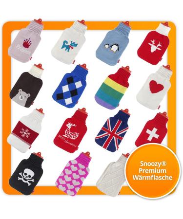 Snoozy XXL Hot Water Bottle with Soft Cuddly Penguin Cover | 2L Natural Rubber for Long-Lasting Warmth - Ideal for Cozy Comfort - Buy Online on GoSupps.com