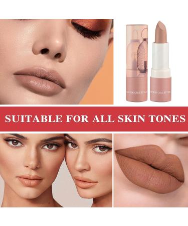 Matte Nude Lipstick Set - Bold & Intense Colors, Non-Stick, Silky Smooth Velvet Lip Gloss - Nude Paper Tube - Lip Makeup for Women - Buy Online on GoSupps.com