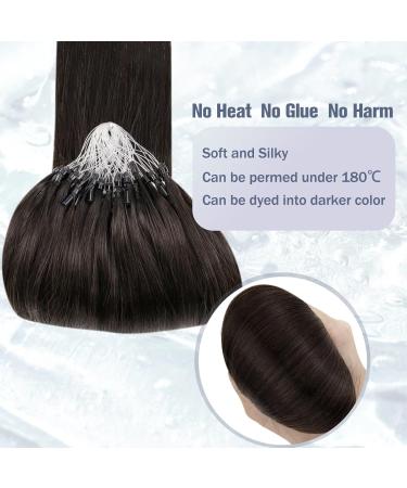 Buy Hetto Microring Extensions - Real Hair Darkest Brown #2 30cm Remy Micro Loop - 40g Quality - Buy Online on GoSupps.com