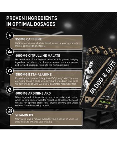 Dorian Yates Nutrition Blood & Guts Pre Workout Booster - Arginine & Citrulline (380g Mojito) - Optimize Energy & Performance - Buy Online on GoSupps.com