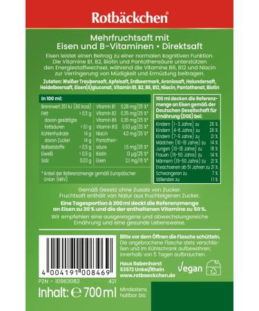 ROTB CKCHEN Lernstark 6-pack Multi-Fruit Juice with Iron & B Vitamins | 6 x 700ml | International Shipping - Buy Online on GoSupps.com