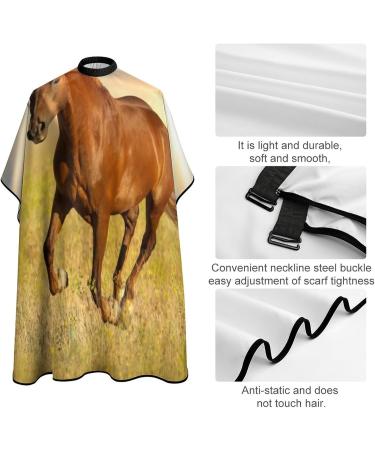 Running Horse Barber Cape - Adjustable Snap Hair Cutting Apron for Adults | International Shipping Available - Buy Online on GoSupps.com